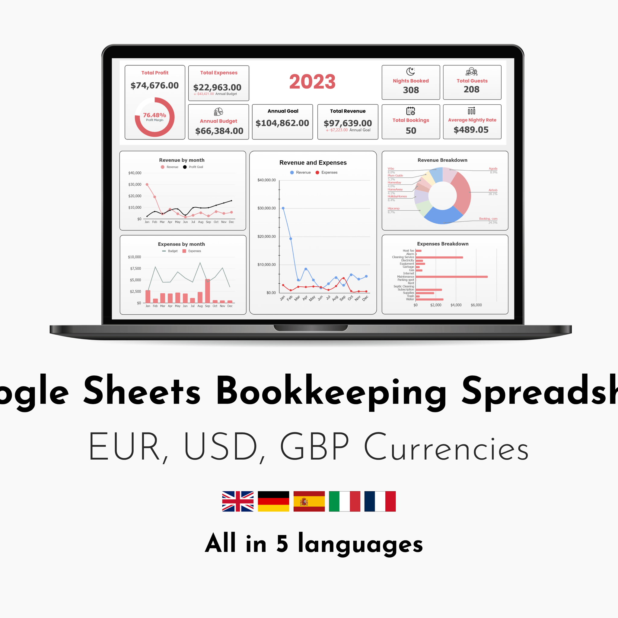 Google Sheets Bookkeeping Spreadsheet